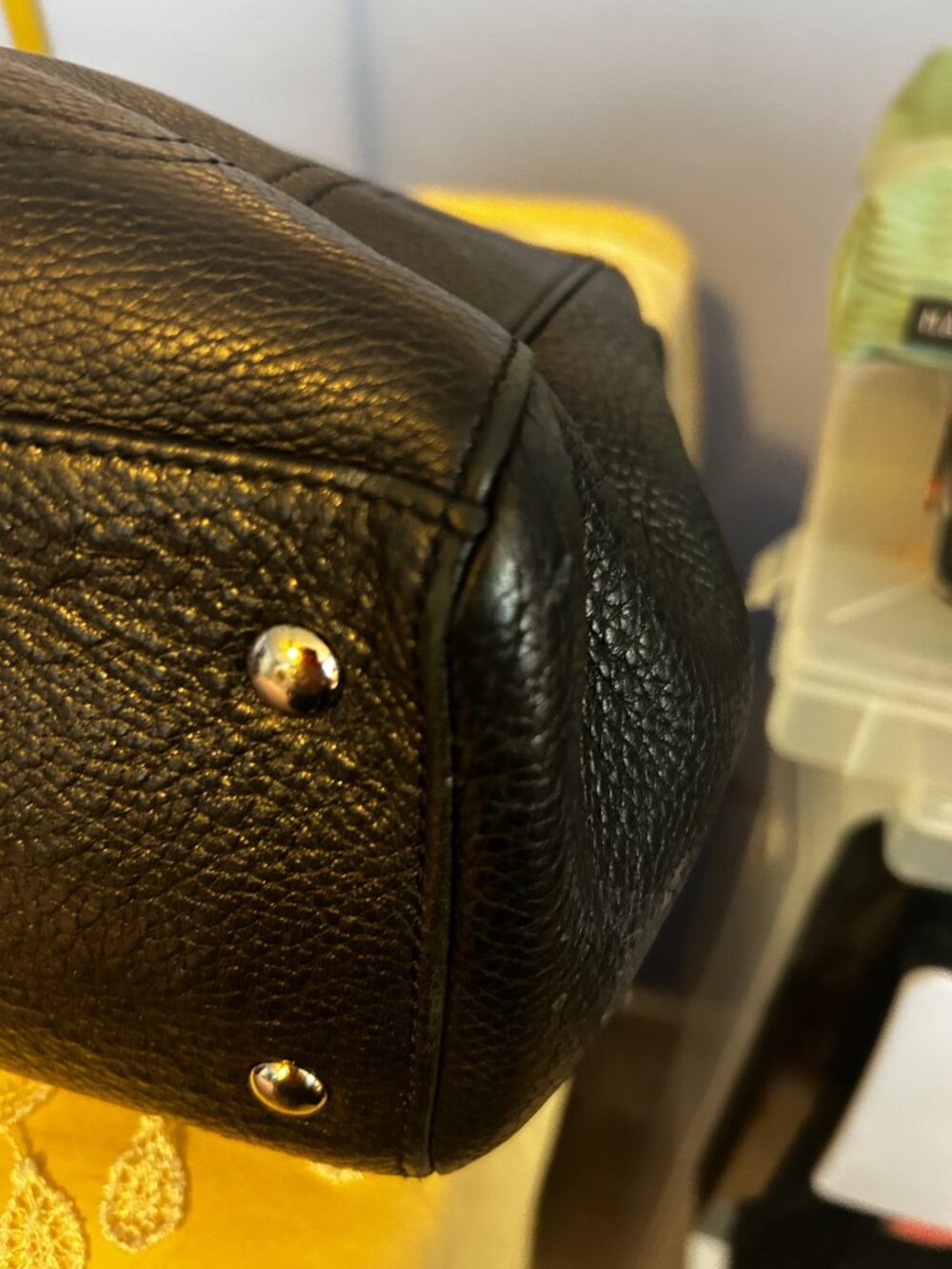 Vintage Coach Penelope Black Pebbled Leather Shoulder Bag - Picture 9 of 14